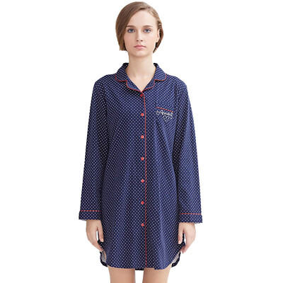 

Ци-жуй интеллектуальной Ци Жуй пижамы костюмы г-жа модели удобные хлопковые рубашки сапфировый синий M Белье QH83018 No.