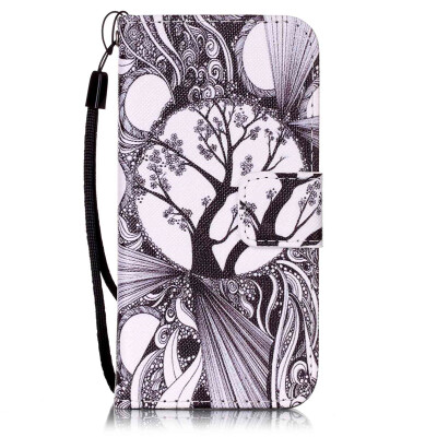 

Tree Design PULeatherFlipCover WalletCardHolderCasefor SAMSUNG J5