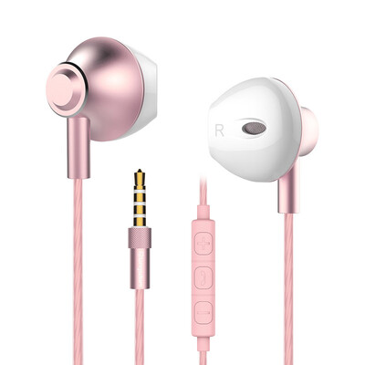 

Lancaster langsdom F9C metal headphones half-ear-style bass K song-controlled tuna wheat ear plug Apple Andrews mobile phone computer flat headset rose gold