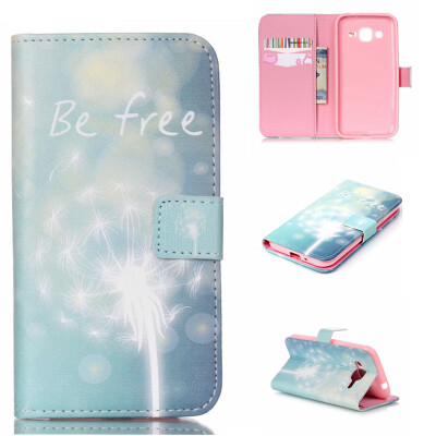 

Green dandelion Design PU Leather Flip Cover Wallet Card Holder Case for SAMSUNG GALAXY J2