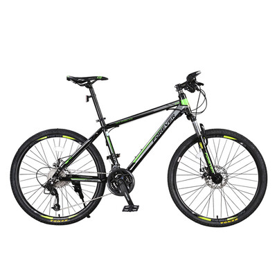 

Permanent 27-speed bike mountain bike two-disc brakes bearings axis aluminum alloy car ring men&women cycling T11 black green