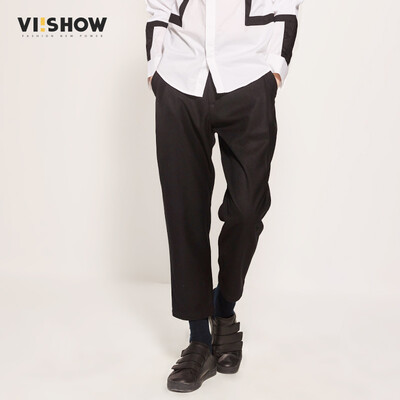 

Wei Xiu (viishow) black casual pants male long pants male solid color straight trend youth Korean version KC1308171 black S