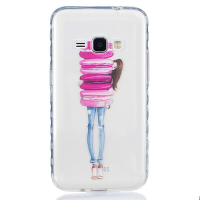 

Girl holding cake Pattern Soft Thin TPU Rubber Silicone Gel Case Cover for SAMSUNG Galaxy J1 2016J120F