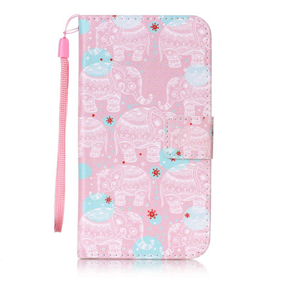 

Pink Elephant Design PU Leather Flip Cover Wallet Card Holder Case for Samsung Galaxy Grand PrimeG530G5306W