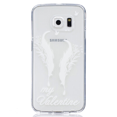 

Double feathers Pattern Soft Thin TPU Rubber Silicone Gel Case Cover for SAMSUNG GALAXY S6 Edge