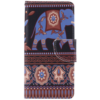 

Brown elephant Design PU Leather Flip Cover Wallet Card Holder Case for SONY M2