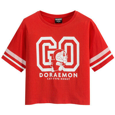 

Semir T-shirt short-sleeved T-shirt female summer cartoon half-sleeved loose cotton couple models 12216000131 orange red S