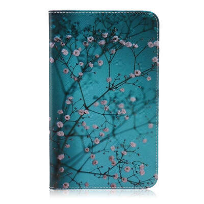 

Plum blossom Style Embossing Classic Flip Cover with Stand Function and Credit Card Slot for SAMSUNG Galaxy Tab 4 T330