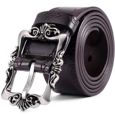 

Styria STIYA ladies belt Korean version of the wild ladies belt retro pattern decorative buckle buckle leather waist belt ladies belt 862S081013 coffee color