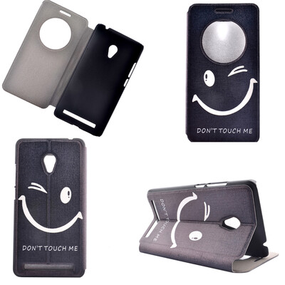 

Naughty Smile Design PU Leather Flip Cover Wallet Card Holder Case for Asus Zenfone 6