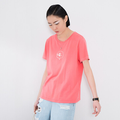 

Начало TOYOUTH Cartoon Print Футболка с коротким рукавом 8620131157 Креветки Red XL