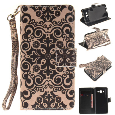 

Palace flower Design PU Leather Flip Cover Wallet Card Holder Case for SAMSUNG GALAXY J5 2016 J510