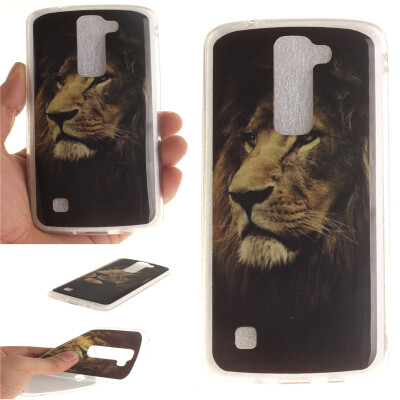 

Lions Pattern Soft Thin TPU Rubber Silicone Gel Case Cover for LG K7