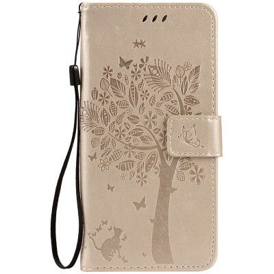 

Gold Tree Design PU Leather Flip Cover Wallet Card Holder Case for IPHONE 7 PLUS