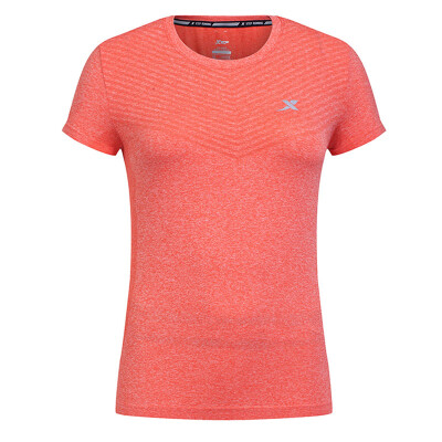 

【Jingdong Supermarket】 Xtep (XTEP) Women's Sportswear Comfortable and Toughen Running Tops Round Collar Short Sleeve T-Shirt 883128019607 Orange