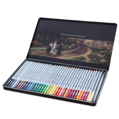 

Deli 36 color tin box water-soluble color pencil water-soluble color lead set with a brush 6522