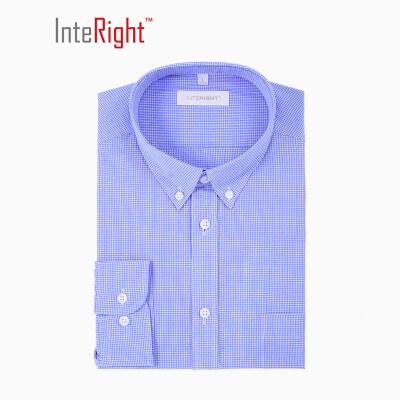 

INTERIGHT Cotton Paper Water Wash Men's Long Sleeve Shirt Light Blue