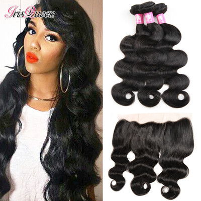 

7A Malaysian Virgin Hair With Closure 3 Bundles Body Wave With Frontal Closure 134 Full Frontal Lace Closure