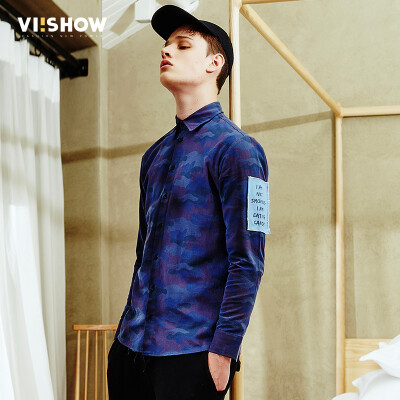 

viishow shirt men fashion casual camouflage shirt youth shirt men