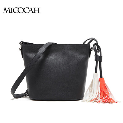 

MICOCAH Brand New Arrival Women Messenger PU Leather Bag Design With Tassel Solid Color Brand Bag Withe Zipper Bags GL30015