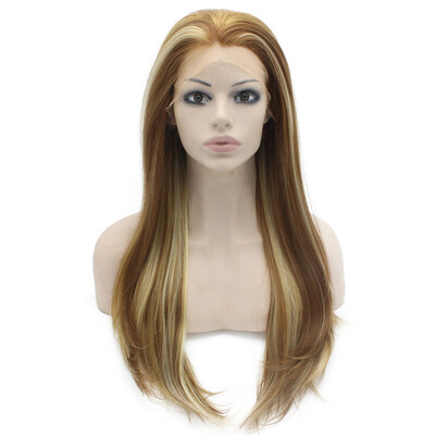 

Iwona Synthetic Hair Lace Front Long Stright Hightlight Blonde Wig