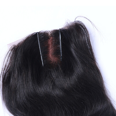 

Silky Straight Human Hair Lace Closure 4x4 inch Silk Top Closure Piece for Women Brazilian Hair