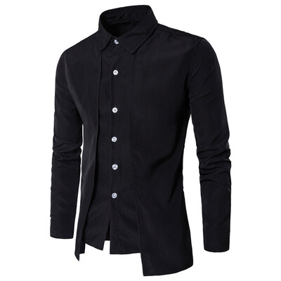 

4 Color New Shirt Shirt Cardigan Slim Fit Shirt Long Sleeved Casual Pure Color Shirts