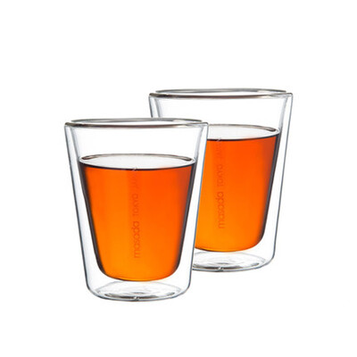 

Japan masada double heat-resistant glass insulated transparent cup creative glass coffee cup milk cup juice cup cup set MCDW saddle straight body 240ml two loaded
