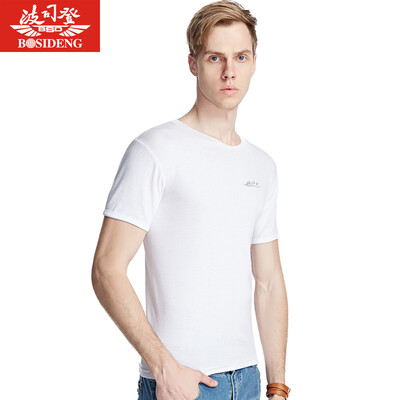 

BOSIDENG Men&39s T-shirt BJN78045 Cotton T-shirt Men&39s breathable shirt One-piece white XL
