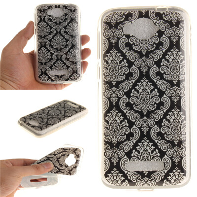 

Totem flowers Pattern Soft Thin TPU Rubber Silicone Gel Case Cover for Alcatel One Touch Pop C7