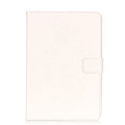 

White Flower Design PU Leather Flip Cover Wallet Card Holder Case for IPAD MINI123