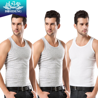 

[Jingdong supermarket] Bosideng (BOSIDENG) men's vest cotton breathable sports fitness bottoming shirt vest sweat vest male thin section underwear three pieces of white XXL