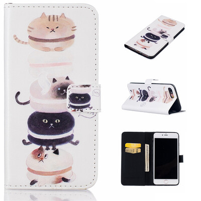 

Kitty Design PU Leather Flip Cover Wallet Card Holder Case for IPHONE 7 Plus 55 inch