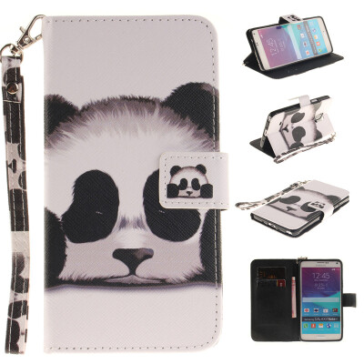 

Panda Design PU Leather Flip Cover Wallet Card Holder Case for SAMSUNG GALAXY NOTE 4