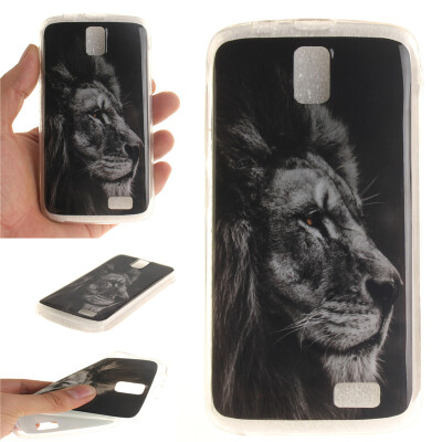 

Black lion Pattern Soft Thin TPU Rubber Silicone Gel Case Cover for Lenovo A328