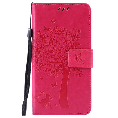 

Rose Tree Design PU Leather Flip Cover Wallet Card Holder Case for SAMSUNG C5