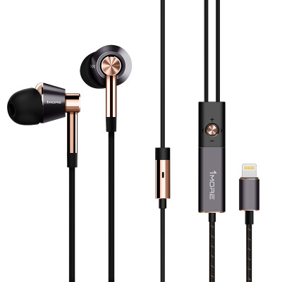 

Трехдрайверные наушники 1MORE Triple Driver In-ear Headphones E1001L, разъем Lightning молнии Интерфейс