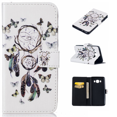 

Butterfly chimes Design PU Leather Flip Cover Wallet Card Holder Case for Samsung Galaxy J5 2016/J510