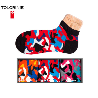 

Jingdong supermarket] TOLORINIE casual men socks combing cotton soft feeling bar men and socks spring and summer thin section of short socks [3 double] K7125M0011
