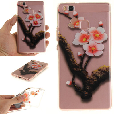 

Four plum blossoms Pattern Soft Thin TPU Rubber Silicone Gel Case Cover for HUAWEI Y3 II