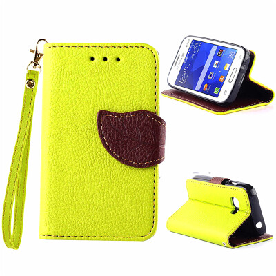 

Green Design PU Leather Flip Cover Wallet Card Holder Case for Samsung Galaxy G310H