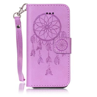 

Purple Wind Chime Design PU Leather Flip Cover Wallet Card Holder Case for IPHONE 6S