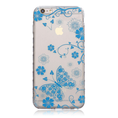 

Blue butterfly Pattern Soft Thin TPU Rubber Silicone Gel Case Cover for IPHONE 6 Plus/6S Plus