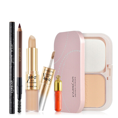 

Card blue (Carslan) long-lasting flawless beauty sets (powder 9g + eyebrow pencil 1g + beauty pen 2.6g + 4.5g + lip gloss 1.6g) Concealer Pen makeup oil repair beauty eyebrow pencil