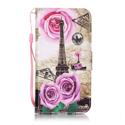 

Flower Tower Design PU Leather Flip Cover Wallet Card Holder Case for Huawei NovaCAZ-AL10