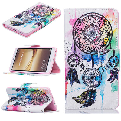 

Dreamcatcher Design PU Leather Flip Cover Wallet Card Holder Case for HUAWEI Mate8