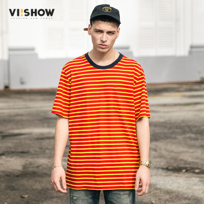 

viishow round collar short-sleeved T-shirt male