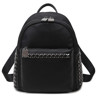 

Hong Hyun детей (XIASUAR) г-жа Rivet плечо мешок с кожаной рюкзак школьный 7195 корейской версии случайных черный