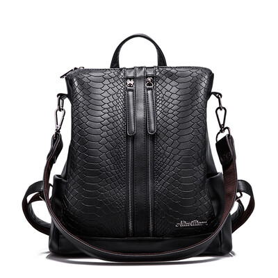 

Alice Wilhelm Shoulder Bag Women Fashion Snake Pattern Tide Drops Shoulder Bag AL168175 Black