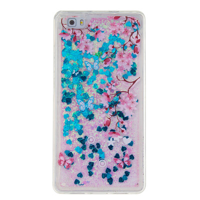 

Dynamic Quicksand Glitter Liquid Soft TPU Case Cover For HUAWEI P8LITE